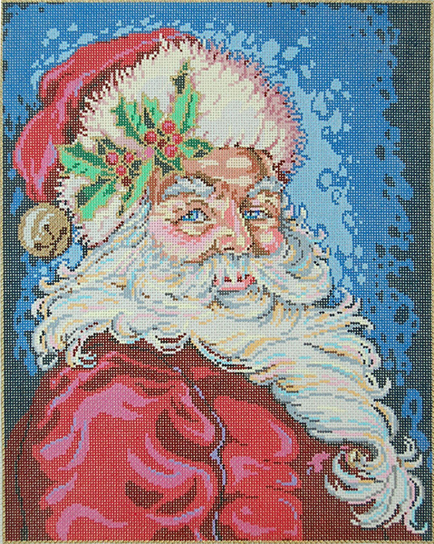 Just Jolly - Stitch Painted Needlepoint Canvas from Sandra Gilmore