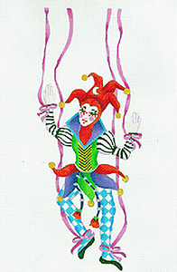 Le Cirque Marionette C. Pepe - Hand Painted Needlepoint Canvas from dede's Needleworks