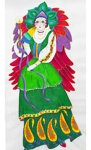Harlequin Angel 1 - Hand Painted Needlepoint Canvas from dede's Needleworks