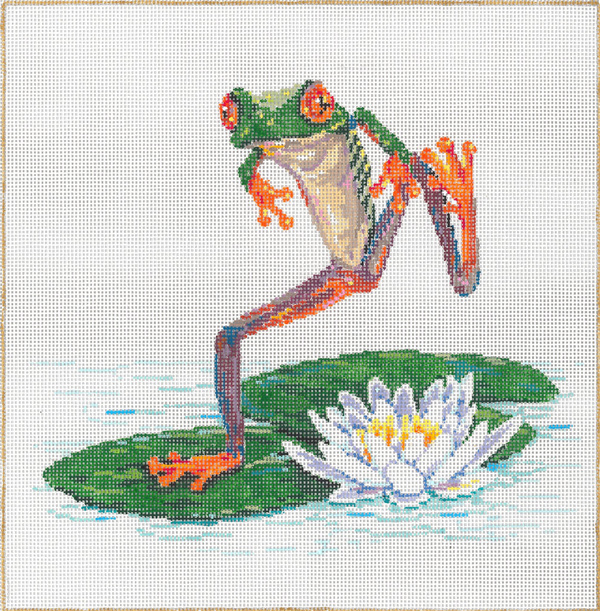 Frolic - Stitch Painted Needlepoint Canvas from Sandra Gilmore
