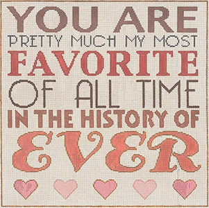Ever in Soft Ivory - Stitch Painted Needlepoint Canvas from Sandra Gilmore