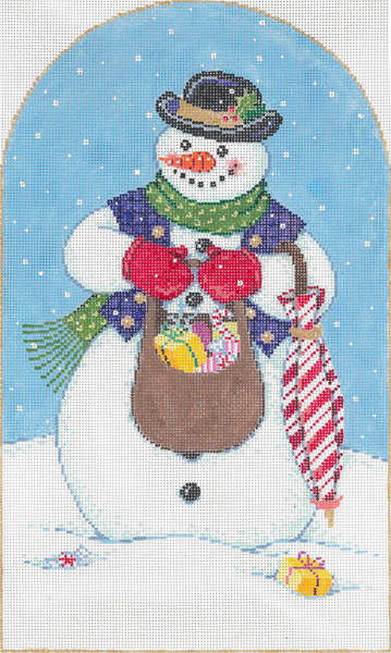 Mr. Frost - Stitch Painted Needlepoint Canvas from Sandra Gilmore