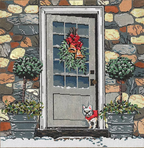 The Greeter - Stitch Painted Needlepoint Canvas