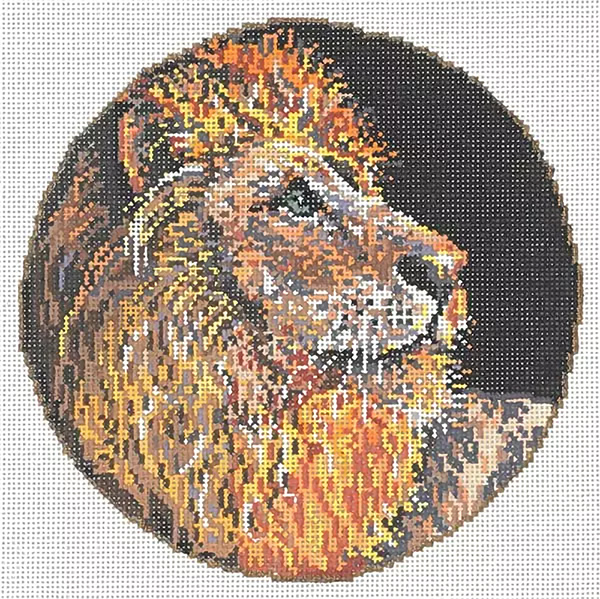 The King - Stitch Painted Needlepoint Canvas