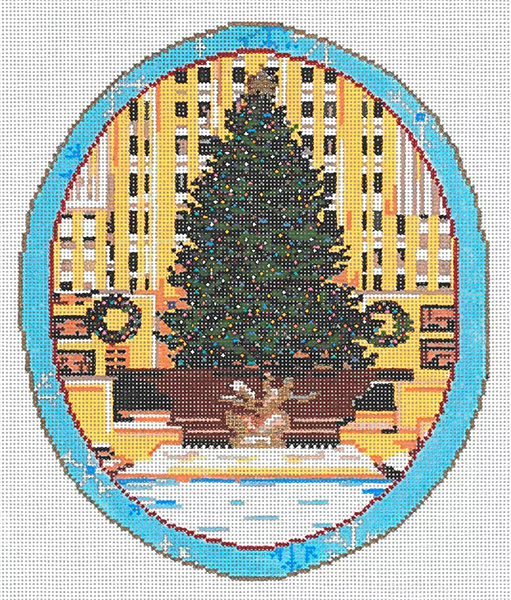 Rockefeller - Stitch Painted Needlepoint Canvas from Sandra Gilmore