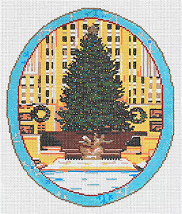 Rockefeller - Stitch Painted Needlepoint Canvas from Sandra Gilmore