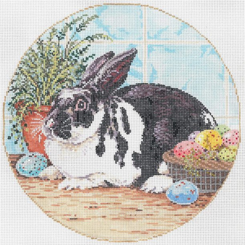 Mr. Whiskers - Stitch Painted Needlepoint Canvas from Sandra Gilmore