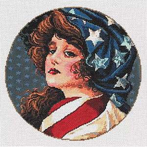 Sweet Liberty - Stitch Painted Needlepoint Canvas from Sandra Gilmore