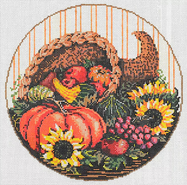 Bountiful - Stitch Painted Needlepoint Canvas from Sandra Gilmore