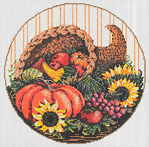 Bountiful - Stitch Painted Needlepoint Canvas from Sandra Gilmore