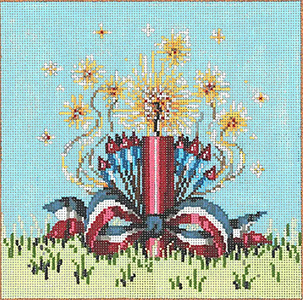 Big Bang - Stitch Painted Needlepoint Canvas