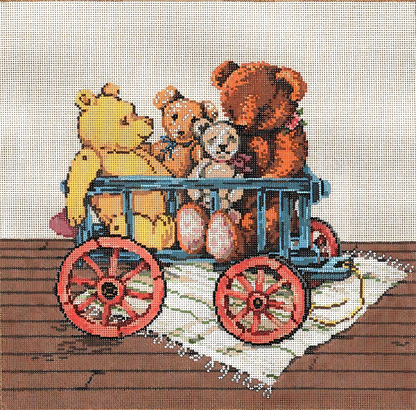 Good Friends - Stitch Painted Needlepoint Canvas from Sandra Gilmore