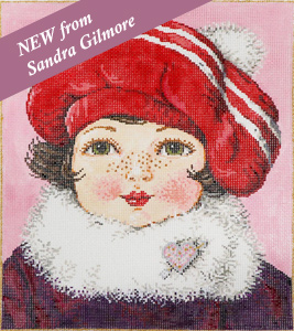 Patty - Stitch Painted Needlepoint Canvas from Sandra Gilmore