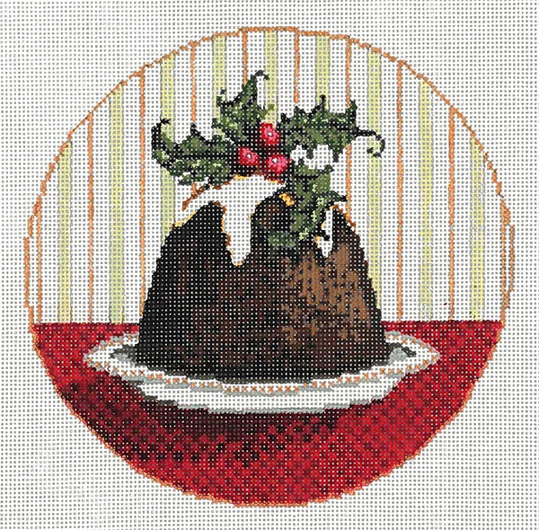 Pudding - Stitch Painted Needlepoint Canvas from Sandra Gilmore