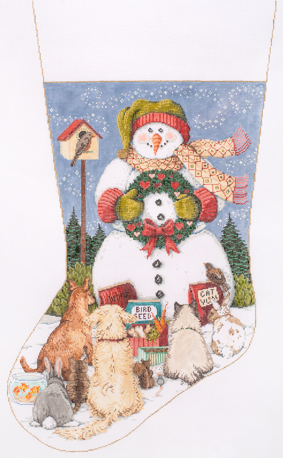 Christmas Stocking Needlepoint Kit Snowman