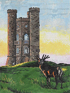 Broadway Tower - Stitch Painted Needlepoint Canvas from Sandra Gilmore