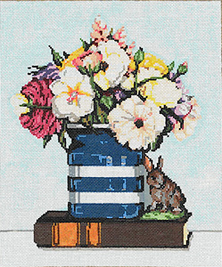 So Pretty - Stitch Painted Needlepoint Canvas from Sandra Gilmore