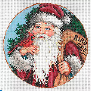 Red Friend - Stitch Painted Needlepoint Canvas from Sandra Gilmore