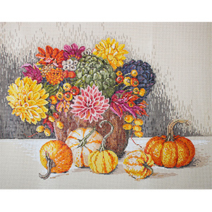 Copper Pot - Stitch Painted Needlepoint Canvas from Sandra Gilmore