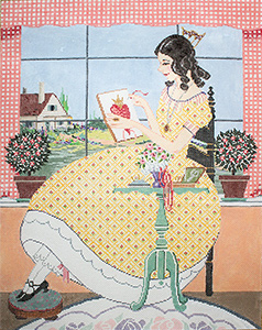 Princess Pride - Stitch Painted Needlepoint Canvas from Sandra Gilmore