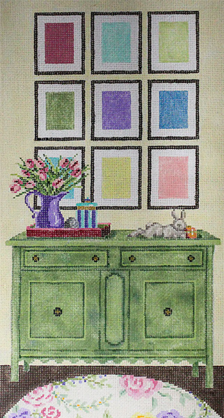 Colorful - Stitch Painted Needlepoint Canvas from Sandra Gilmore