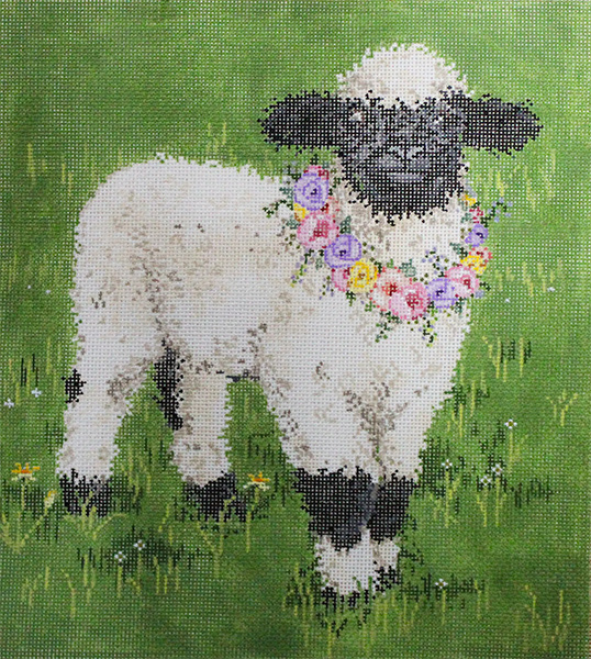 Very Valais - Stitch Painted Needlepoint Canvas from Sandra Gilmore