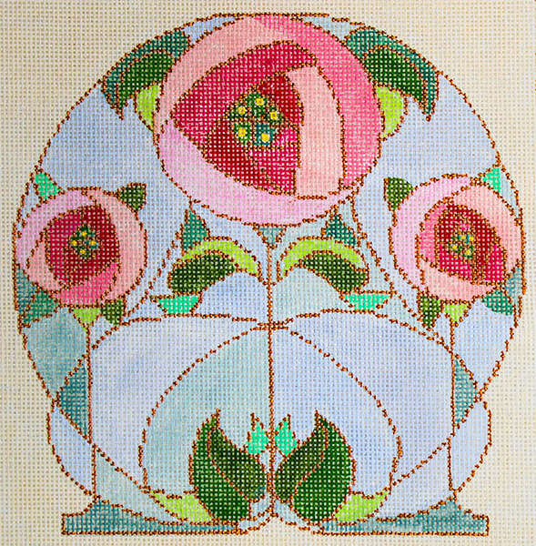 Copper - Stitch Painted Needlepoint Canvas from Sandra Gilmore