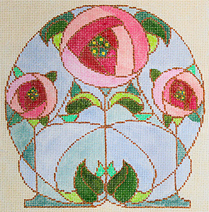 Copper - Stitch Painted Needlepoint Canvas from Sandra Gilmore
