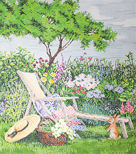 Ahh, Paradise - Stitch Painted Needlepoint Canvas from Sandra Gilmore