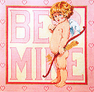 Be Mine - Stitch Painted Needlepoint Canvas from Sandra Gilmore