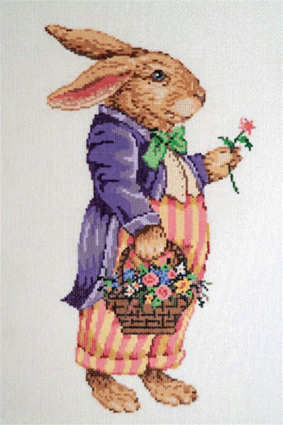 Peter Posey - Stitch Painted Needlepoint Canvas from Sandra Gilmore
