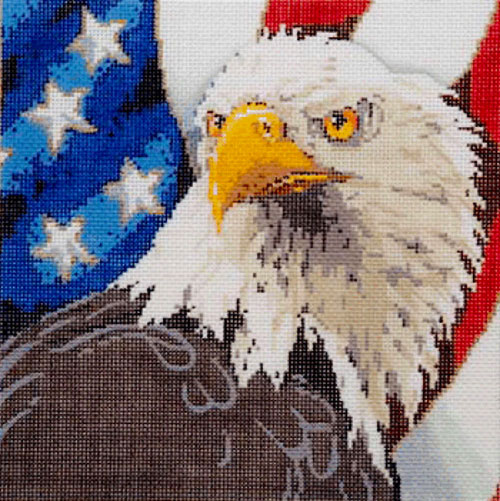 American Eagle - Stitch Painted Needlepoint Canvas from Sandra Gilmore