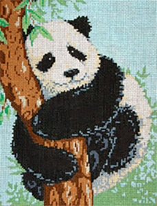 Hua Mei - Stitch Painted Needlepoint Canvas from Sandra Gilmore