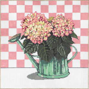 Hydrangea - Stitch Painted Needlepoint Canvas from Sandra Gilmore