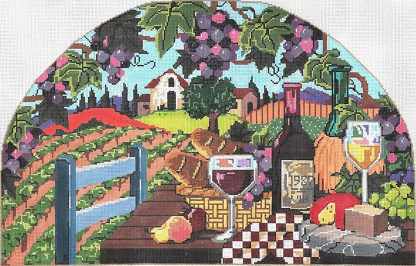 Sonoma - Stitch Painted Needlepoint Canvas from Sandra Gilmore