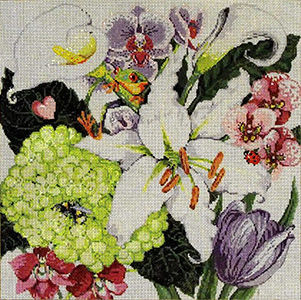 Bedazzled - Stitch Painted Needlepoint Canvas from Sandra Gilmore
