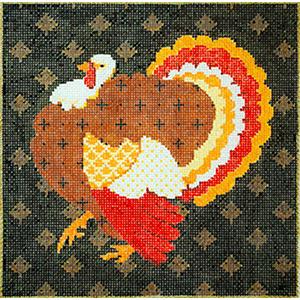 Strut - Stitch Painted Needlepoint Canvas from Sandra Gilmore