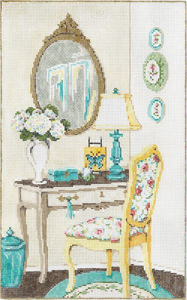 Papillon - Stitch Painted Needlepoint Canvas from Sandra Gilmore