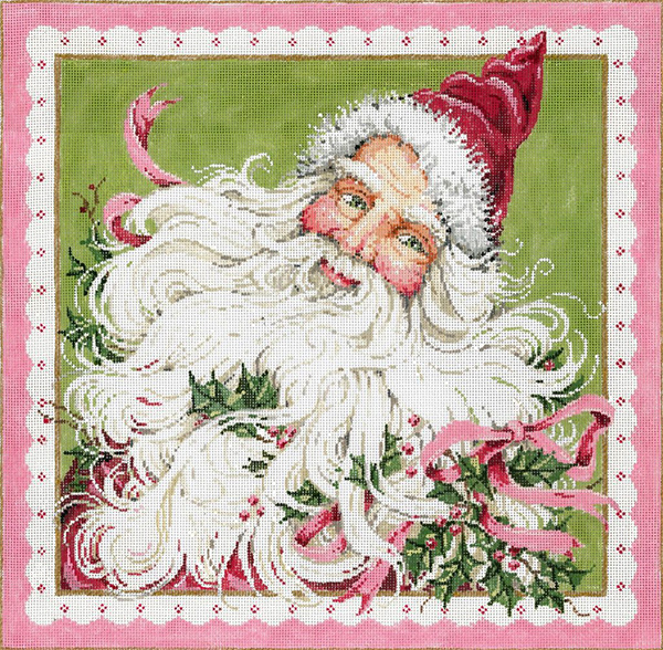 Suite Santa - Stitch Painted Needlepoint Canvas from Sandra Gilmore