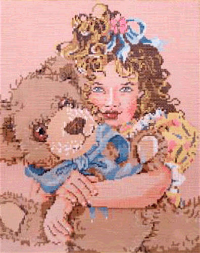 Forever - Stitch Painted Needlepoint Canvas from Sandra Gilmore