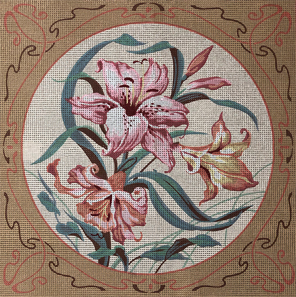 SEG de Paris Needlepoint Lilies Canvas