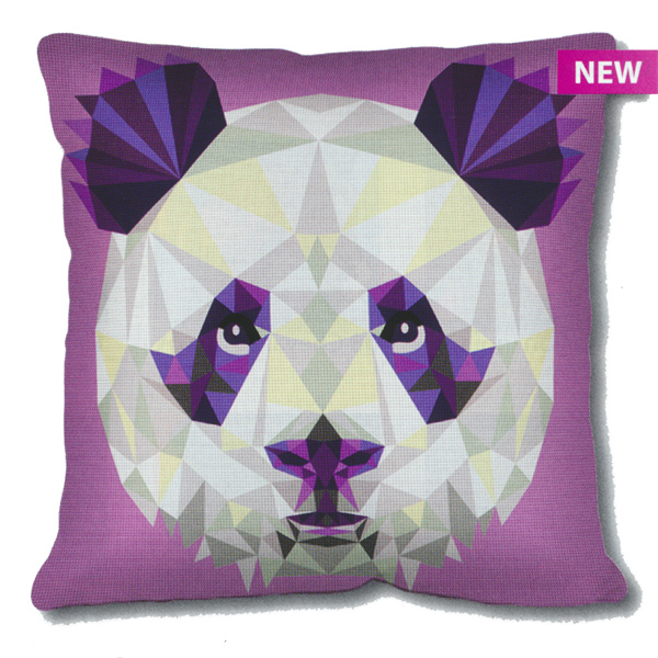 SEG de Paris Needlepoint Cushion Kit - Geometric Panda