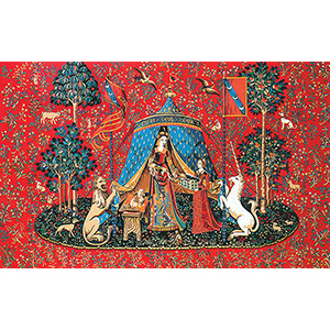 Margot Creations de Paris Needlepoint - Tapestries - The Lady and the Unicorn "My Sole Desire"