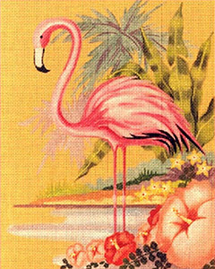 Leigh Designs - Hand-painted Needlepoint Canvases - Tropicana - Santiki