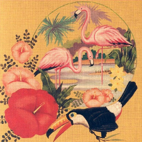 Leigh Designs - Hand-painted Needlepoint Canvases - Tropicana - Mai Tai