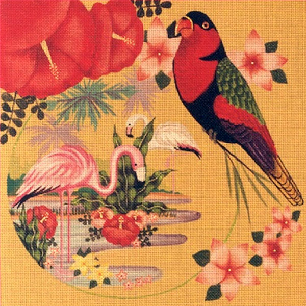 Leigh Designs - Hand-painted Needlepoint Canvases - Tropicana - Pina Colada