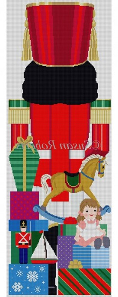 Susan Roberts Needlepoint Designs - Hand-painted Christmas Canvas - Nutcracker with Toys #2