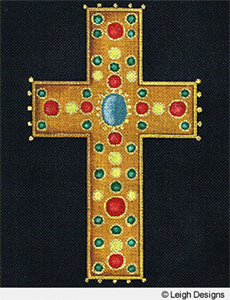 Leigh Designs - Hand-painted Needlepoint Canvases - Historic Crosses - Medici Cross