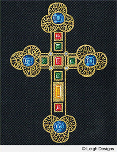 Leigh Designs - Hand-painted Needlepoint Canvases - Historic Crosses - Cross of Cid