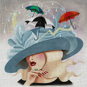 Leigh Designs - Hand-painted Needlepoint Canvases - Fascinations - Rainy Day Woman